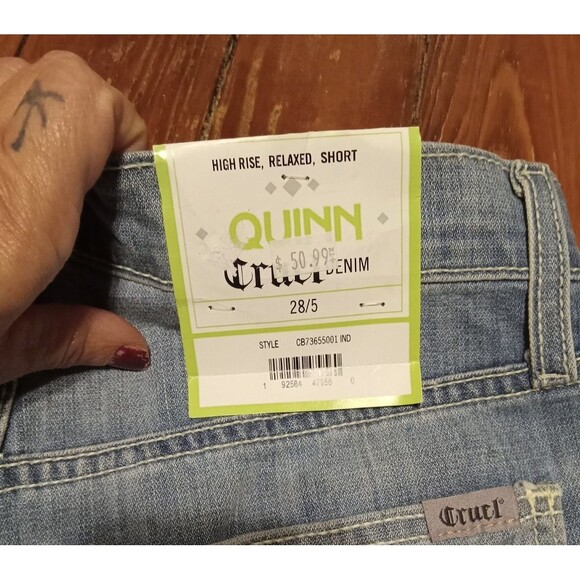 Cruel Denim Quinn Jean Shorts Relaxed High Rise 28 - Picture 5 of 11